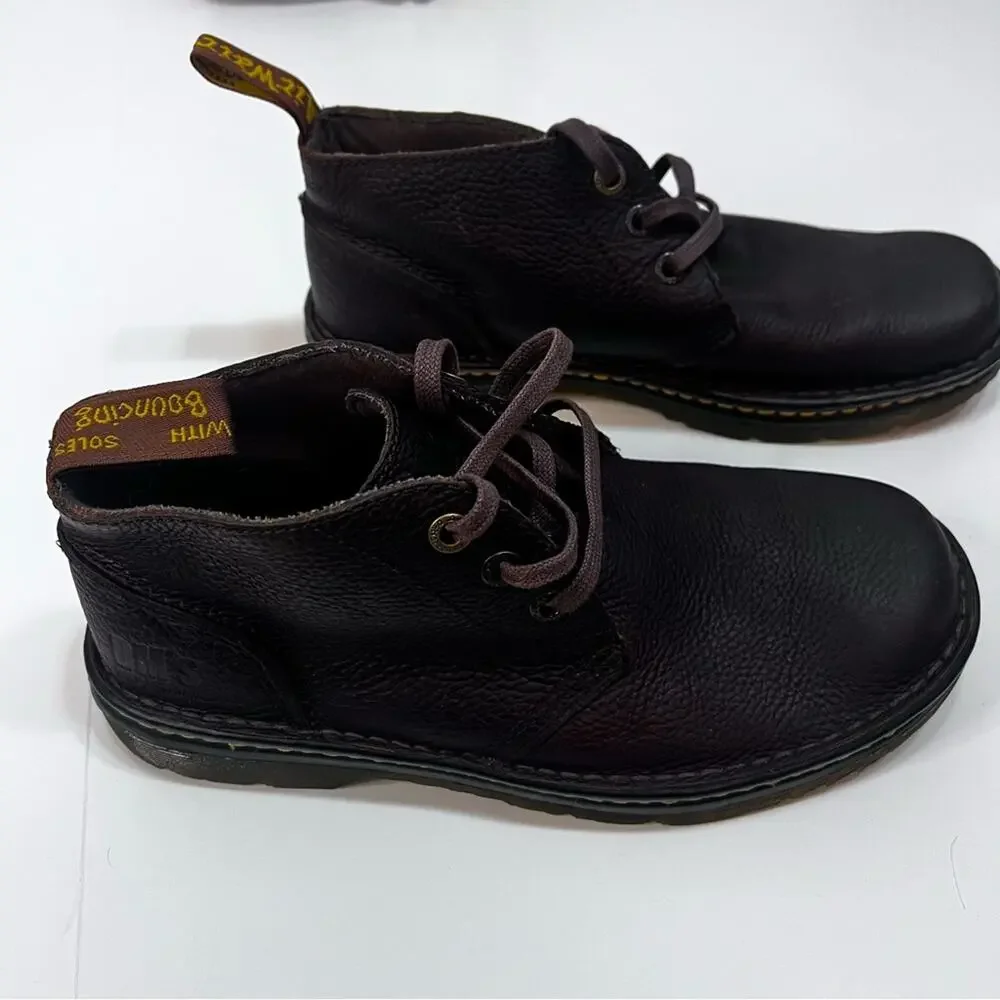 Dr Martens Sussex Industrial Brown Leather Chukka Boots Slip Resistant | Men’s 9